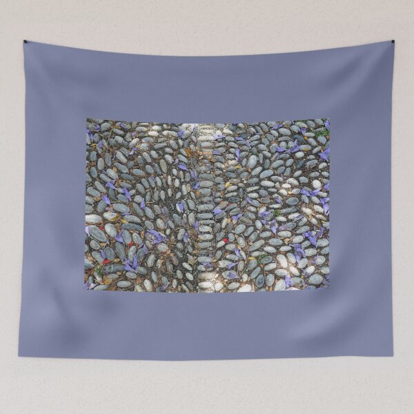 Item preview, Purple petals on pebble pavement designed and sold by paulboizot.