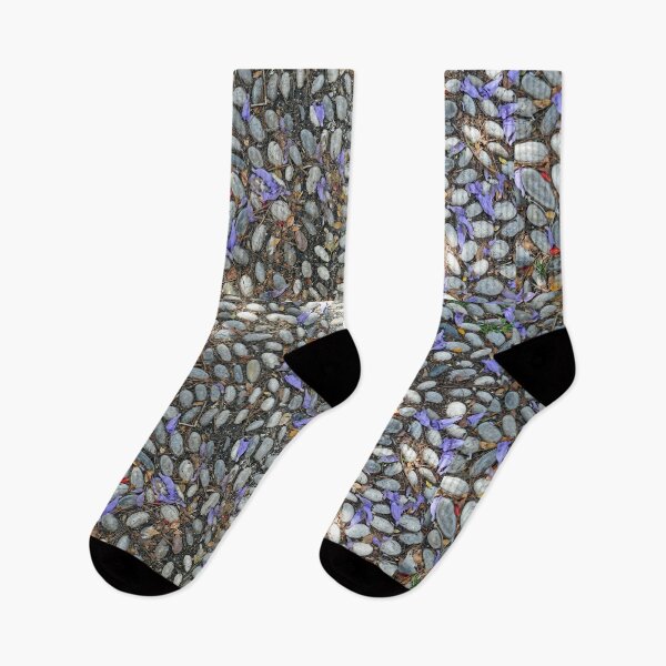 Item preview, Purple petals on pebble pavement designed and sold by paulboizot.