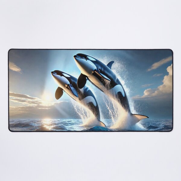 Item preview, Powerful Orcas in Motion Oceanic Majesty designed and sold by MyArtworkStudio.