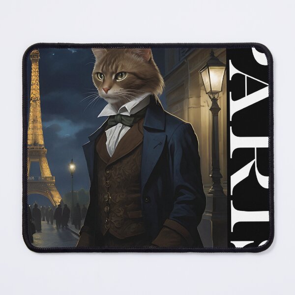 Item preview, Vampire Cat with Eiffel Tower Paris Animal Gothic Design designed and sold by WorldRoverShirt.