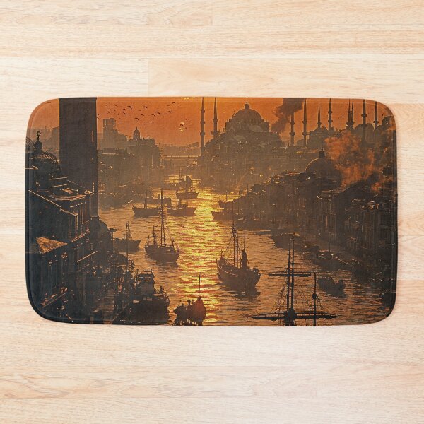 Item preview, Golden Reflections of an Eastern Harbor designed and sold by oanaunciuleanu.