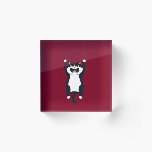 Item preview, Angry Hanging Cat – Funny Cartoon Feline Design designed and sold by Art Garden.