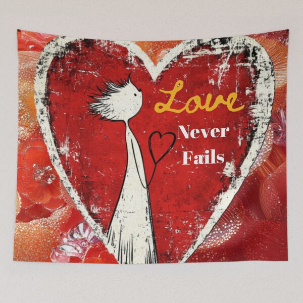 Item preview, Love Never Fails - Heartfelt Art Print  designed and sold by Molly's Gone Mad .