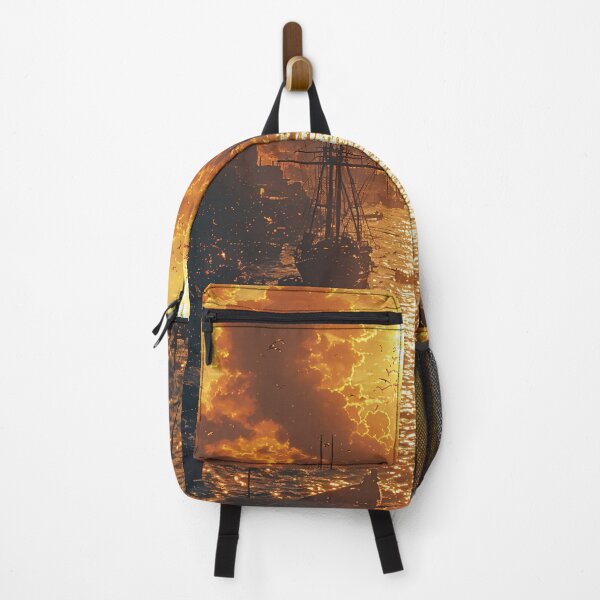 Item preview, Golden Reflections of an Eastern Harbor designed and sold by oanaunciuleanu.