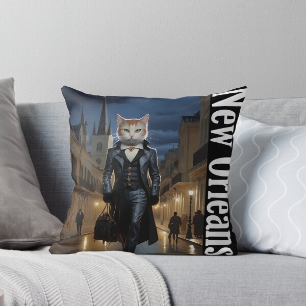 Item preview, Vampire Cat with St. Louis in New Orleans Gothic Art designed and sold by WorldRoverShirt.