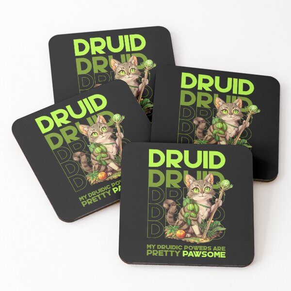 Item preview, Gato druida designed and sold by Not Enough Mana - RPG Stuff.