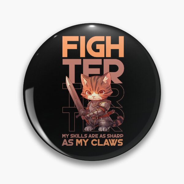 Item preview, Fighter Cat designed and sold by Not Enough Mana - RPG Stuff.