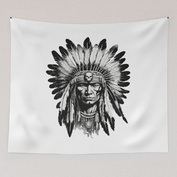 Item preview, indian art decoration clipart minimalist native american designed and sold by X-ecute.