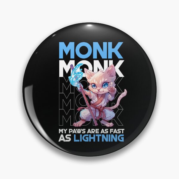 Item preview, Monk Cat designed and sold by Not Enough Mana - RPG Stuff.