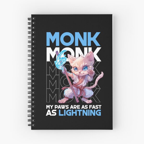 Item preview, Monk Cat designed and sold by Not Enough Mana - RPG Stuff.