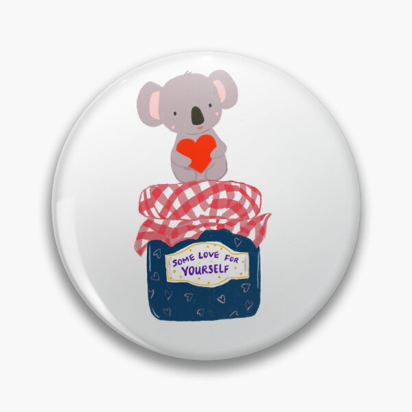 Item preview, Cute Koala Holding Heart – Self-Love Jar Art by Suki McMaster designed and sold by Suki McMaster.