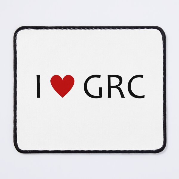 Item preview, I heart GRC - cybersecurity cats governance risk and compliance (Light Background) designed and sold by cyberbcat.