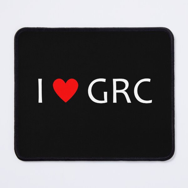Item preview, I heart GRC - cybersecurity cats governance risk and compliance (Dark Background) designed and sold by cyberbcat.
