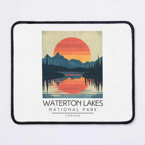 Item preview, A Vintage Illustration of Waterton Lakes National Park - Canada designed and sold by GoodOldVintage.