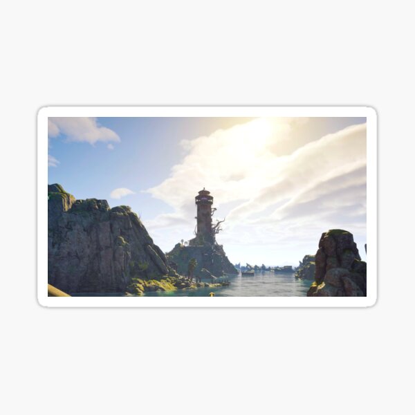 Avowed Video Game Living Landscape Edit 2 Lighthouse Sticker