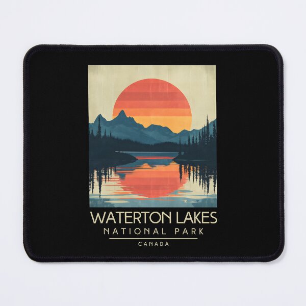 Item preview, A Vintage Illustration of Waterton Lakes National Park - Canada designed and sold by GoodOldVintage.