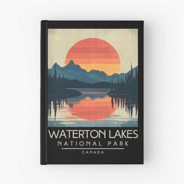 Item preview, A Vintage Illustration of Waterton Lakes National Park - Canada  designed and sold by GoodOldVintage.