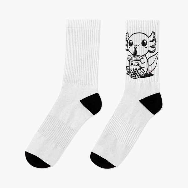 Item preview, Adorable Kawaii Axolotl Drinking Boba Tea Design designed and sold by RetroPop23.