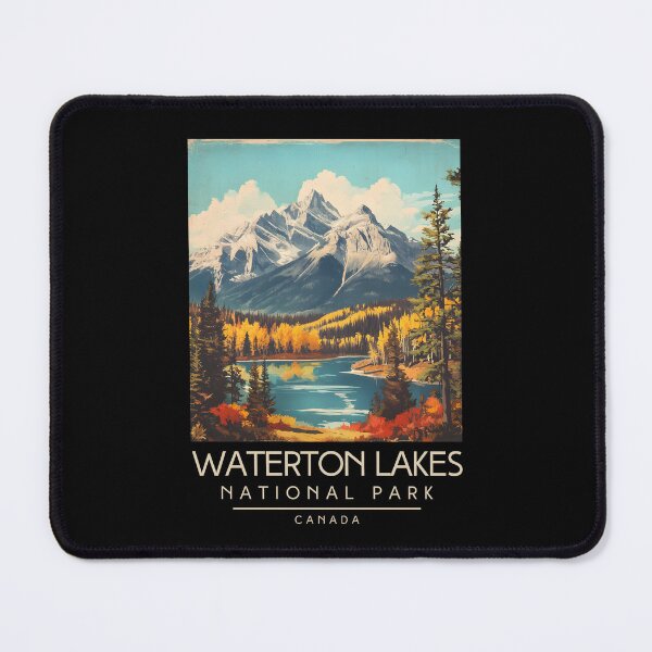 Item preview, A Vintage Illustration of Waterton Lakes National Park - Canada designed and sold by GoodOldVintage.