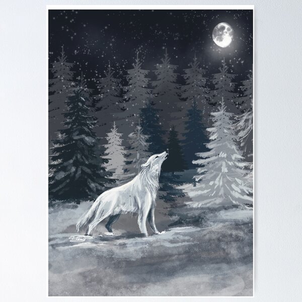 Artikel-Vorschau von Weißer Wolf im Schnee, designt und verkauft von Lamydesrats.