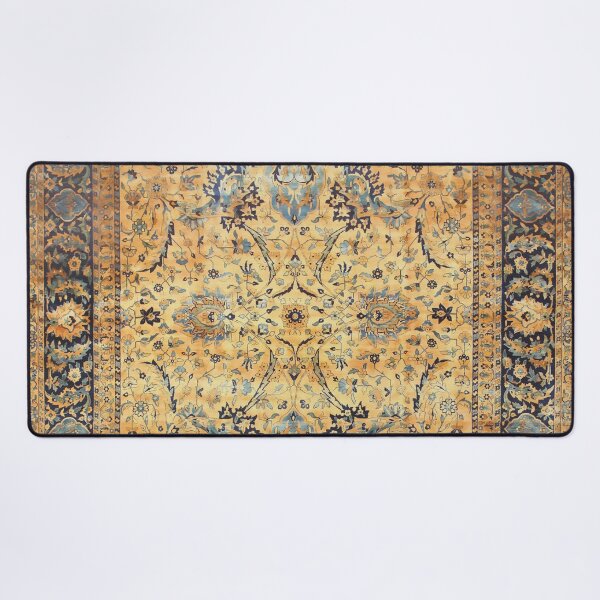Item preview, Impresión antigua de alfombra persa Kerman designed and sold by Vicky Brago-Mitchell®.