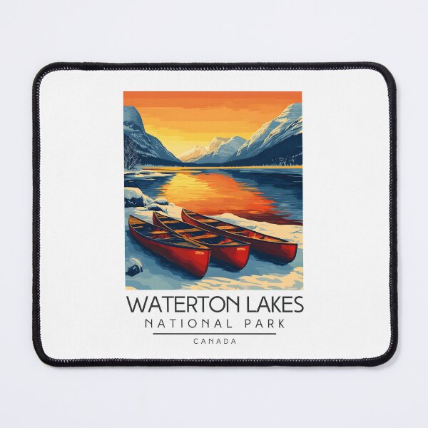 Item preview, A Vintage Illustration of Waterton Lakes National Park - Canada designed and sold by GoodOldVintage.