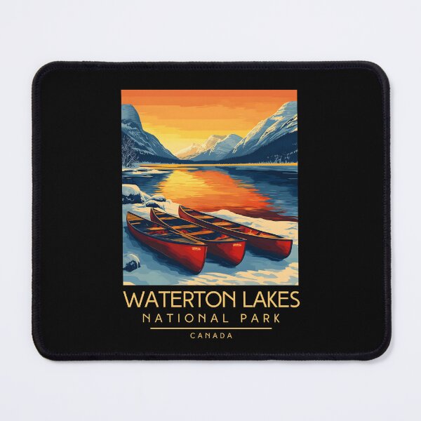 Item preview, A Vintage Illustration of Waterton Lakes National Park - Canada designed and sold by GoodOldVintage.