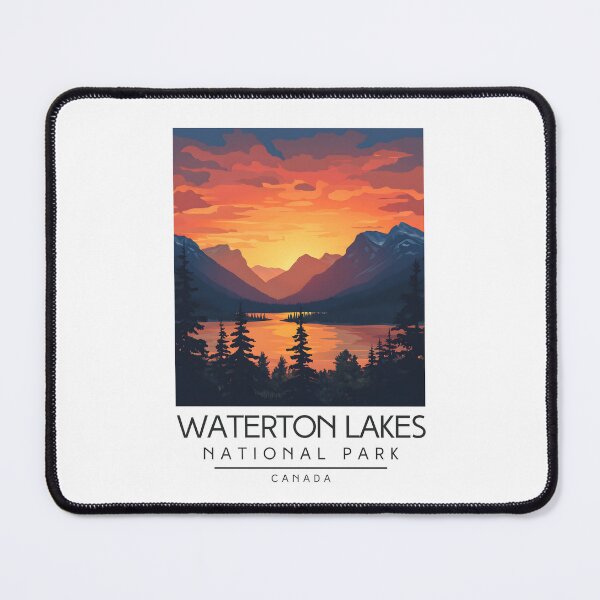 Item preview, A Vintage Illustration of Waterton Lakes National Park - Canada designed and sold by GoodOldVintage.