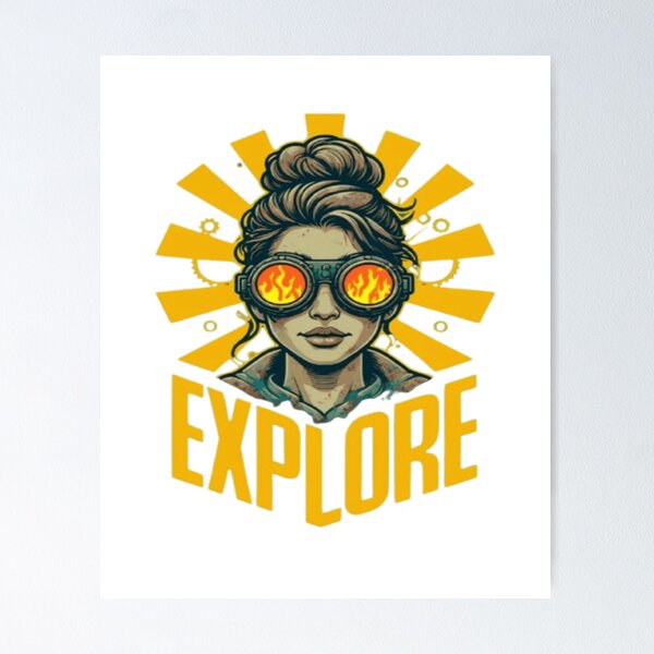 Item preview, Steampunk Explorer – Bold Adventure Art designed and sold by PixelPopsShop.