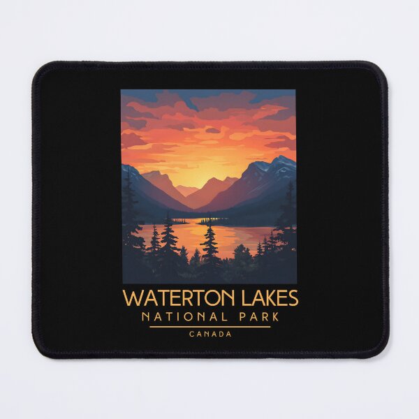 Item preview, A Vintage Illustration of Waterton Lakes National Park - Canada designed and sold by GoodOldVintage.