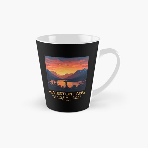 Item preview, A Vintage Illustration of Waterton Lakes National Park - Canada  designed and sold by GoodOldVintage.