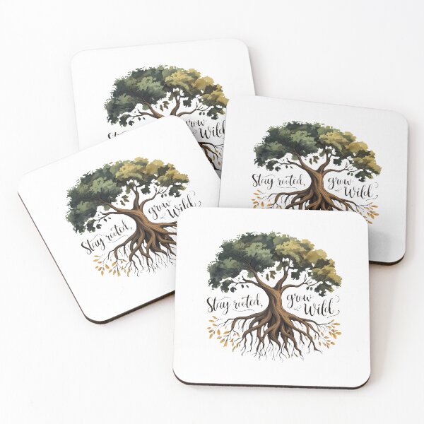 Item preview, Botanical Tree Roots and Branches Motivational Quote designed and sold by zoughlal.