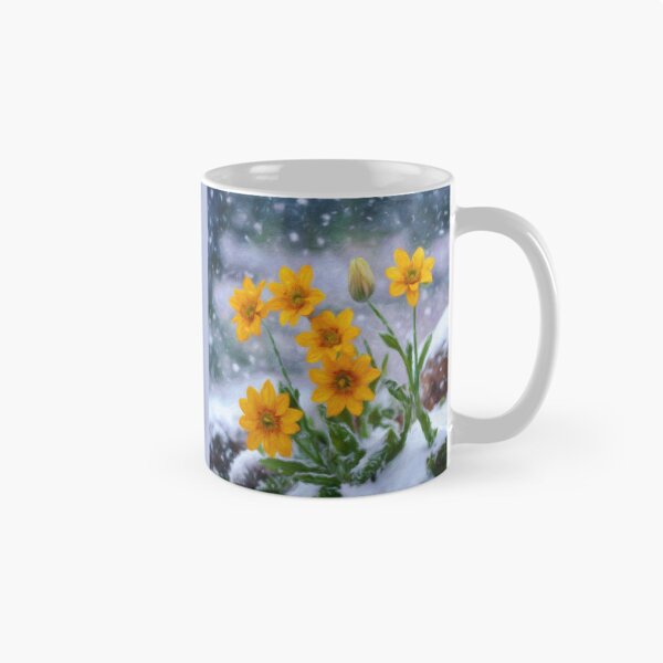 Item preview, Yellow Flowers in Snow - Winter Bloom designed and sold by Zeph1.