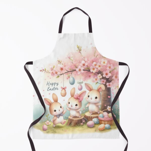 Item preview, Adorable cute cartoon Easter rabbit Celebration Under Cherry Blossoms designed and sold by ideandesign.