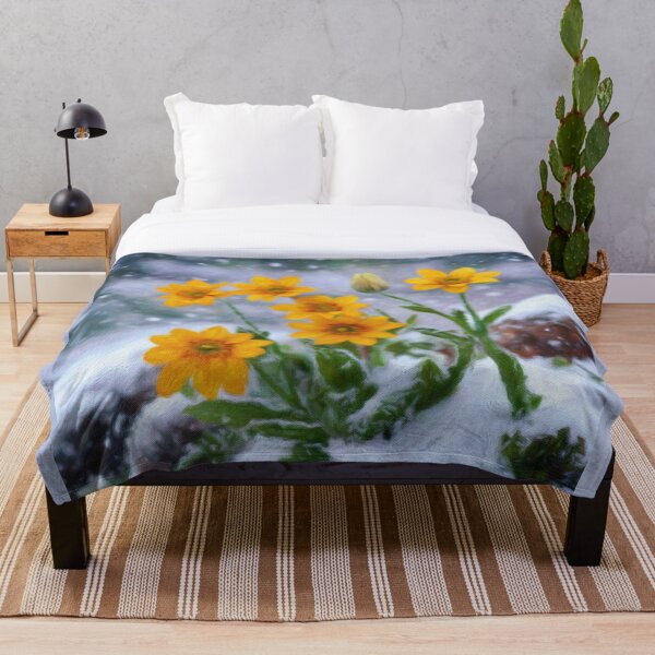 Item preview, Flores amarillas en la nieve - floración invernal designed and sold by Zeph1.