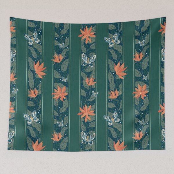 Item preview, Midnight Butterflies and Stripes designed and sold by inkedinred.