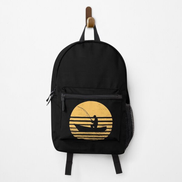 Item preview, Fishing Sunset Outline – Minimalist Retro Design designed and sold by Ela-graphicwiz.