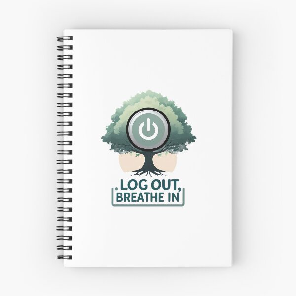 Item preview, Power Button Morphing into Tree with Mindful Quote designed and sold by zoughlal.
