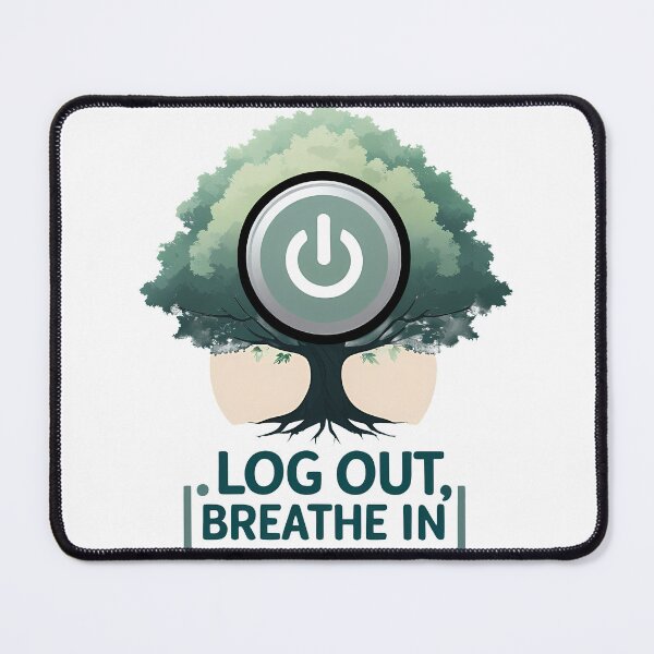 Item preview, Power Button Morphing into Tree with Mindful Quote designed and sold by zoughlal.