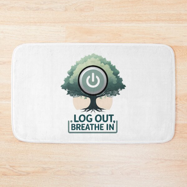 Item preview, Power Button Morphing into Tree with Mindful Quote designed and sold by zoughlal.