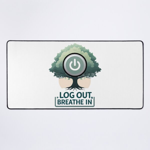Item preview, Power Button Morphing into Tree with Mindful Quote designed and sold by zoughlal.