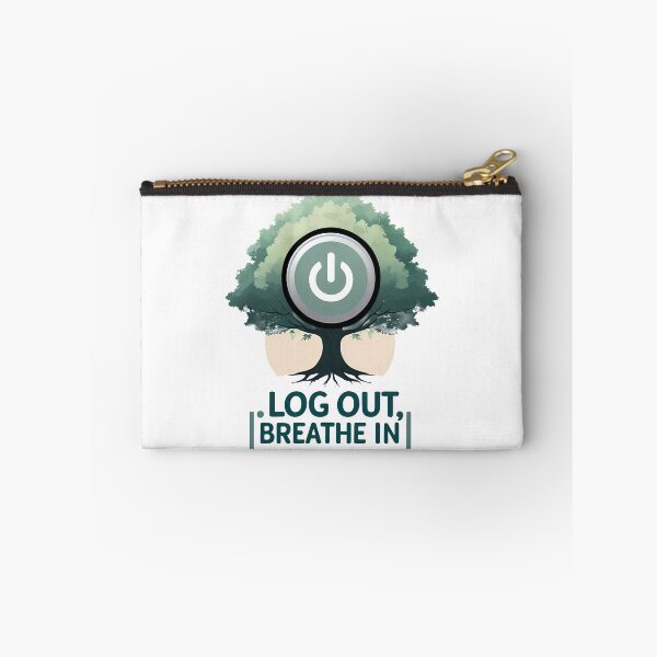 Item preview, Power Button Morphing into Tree with Mindful Quote designed and sold by zoughlal.