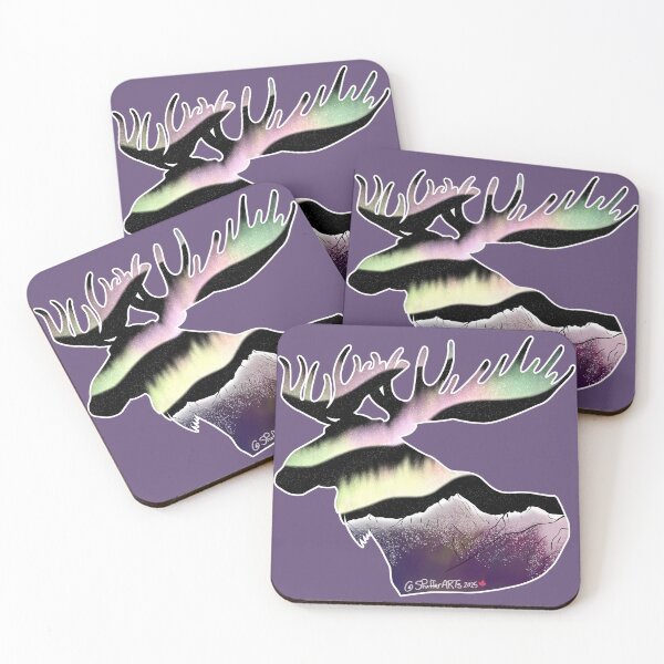 Item preview, Northern Lights - Moose  designed and sold by SPufferART.