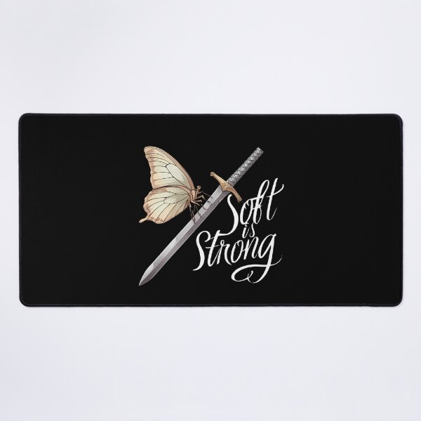 Item preview, Delicate Butterfly Resting on Steel Sword with Empowering Quote designed and sold by zoughlal.