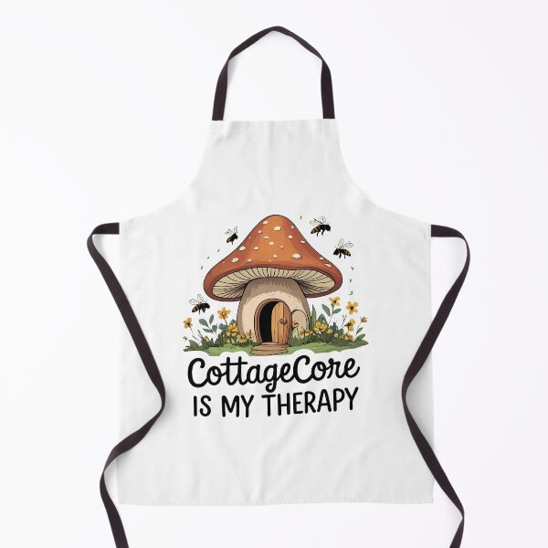 Item preview, Tiny Mushroom House with Wildflowers and Bees Featuring Cottagecore Quote designed and sold by zoughlal.