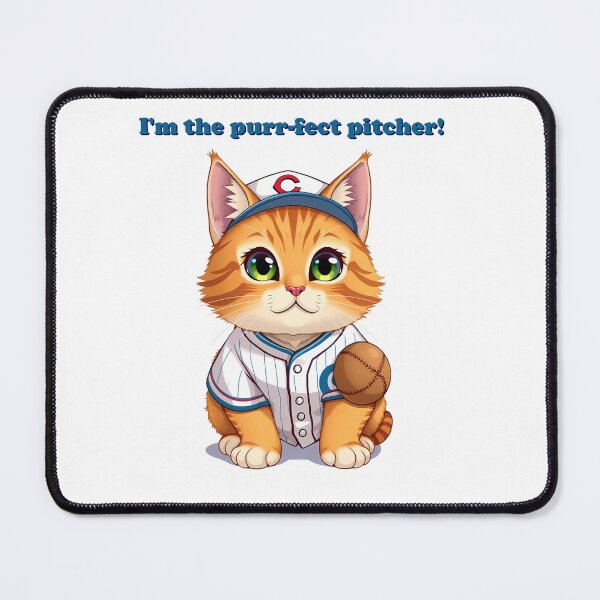 Item preview, Purrfect Pitch! Funny Cat Baseball T-Shirt - Cute Anime Kitten designed and sold by WorldRoverShirt.