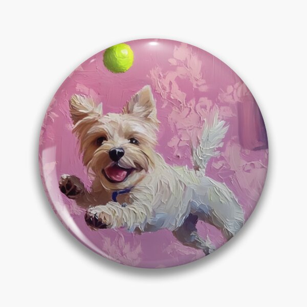 Item preview, Grandmillennial art, A Goalkeeper, whimsical terrier art designed and sold by SophieClimaArt.