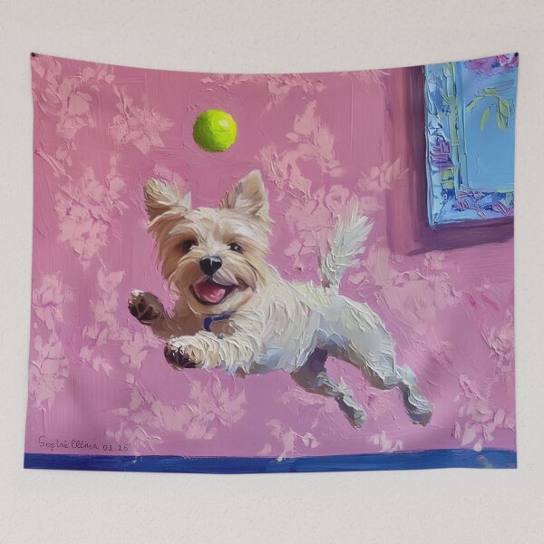 Artikelvorschau, Grandmillennial-Kunst, Ein Torwart, skurrile Terrier-Kunst entworfen und verkauft von SophieClimaArt.