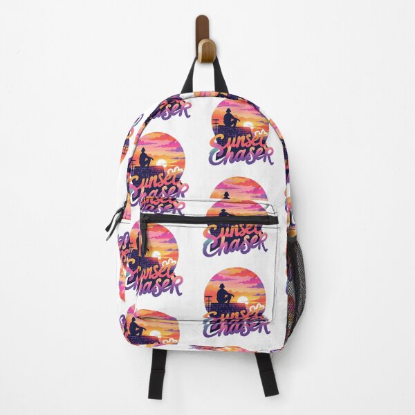 Item preview, Silhouetted Figure Watching Colorful Sunset with Dreamy Phrase designed and sold by zoughlal.