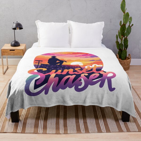 Item preview, Silhouetted Figure Watching Colorful Sunset with Dreamy Phrase designed and sold by zoughlal.